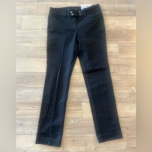 (Ann Taylor) Signature straight leg stretch trousers in black